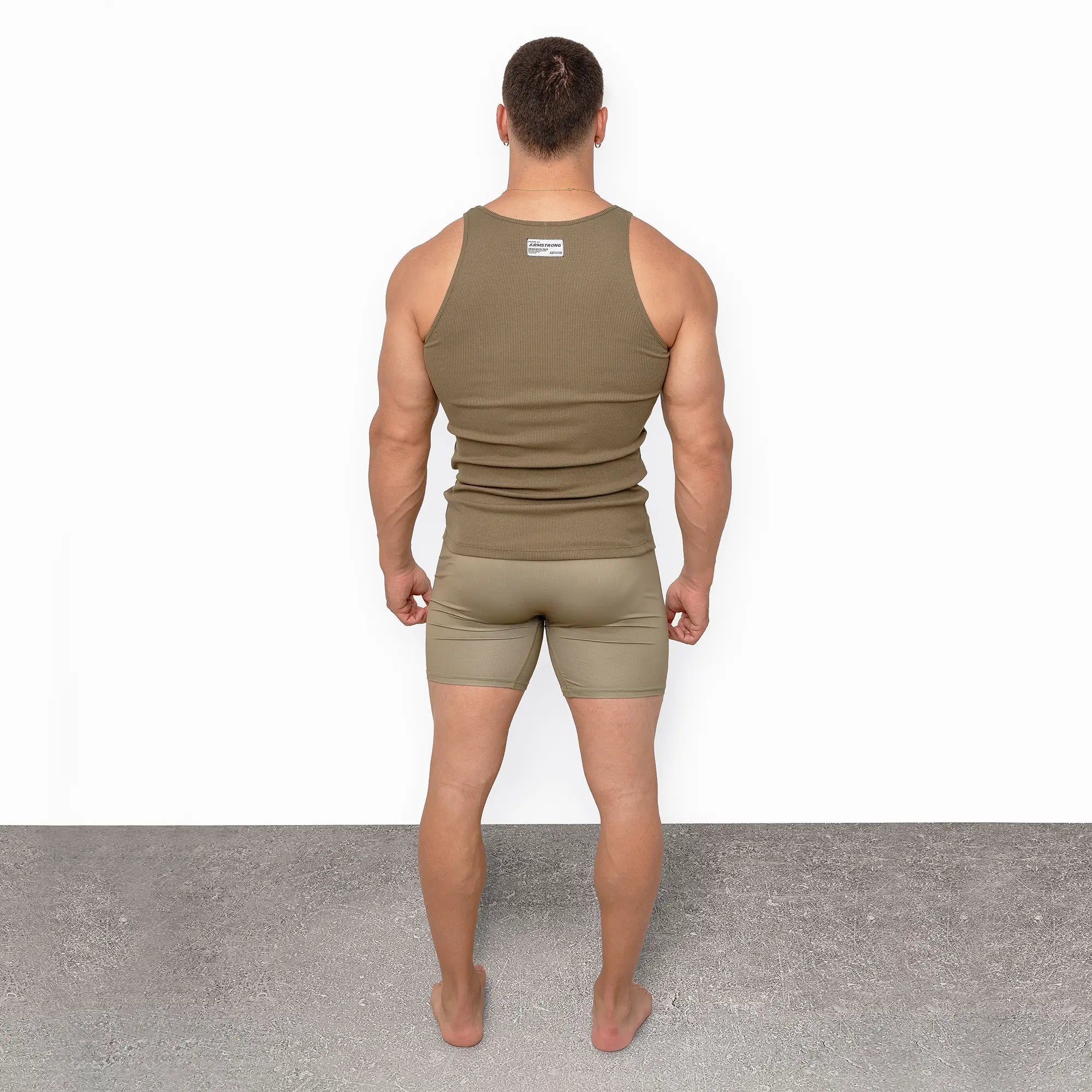 Physique Academy Rib Tank Khaki