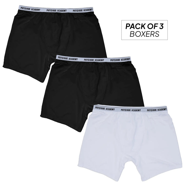 Physique Academy Mix Boxers - Pack of 3 Black-White