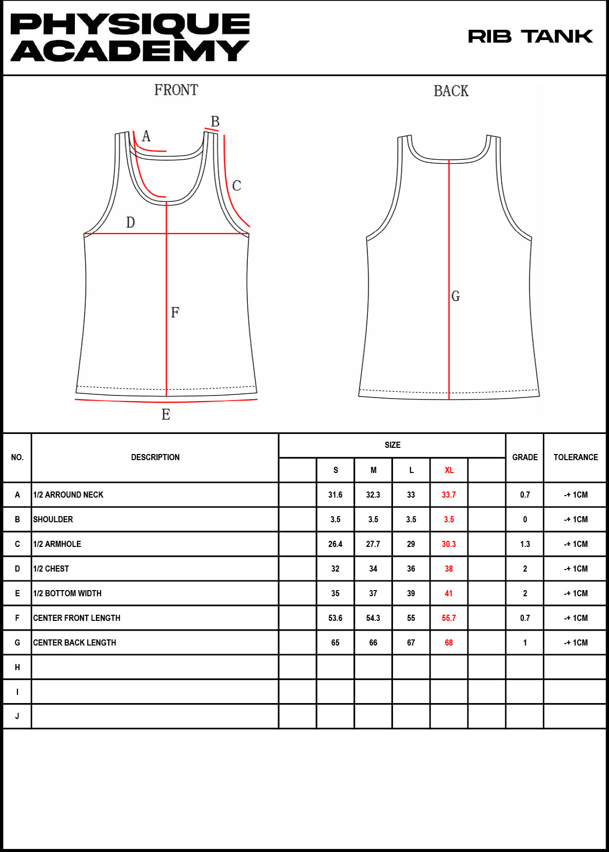 Physique Academy Rib Tank White